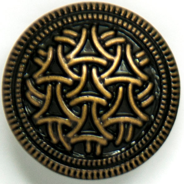 Málmtölur - 15,3 mm - brons - 5 stk. (6646609903718)