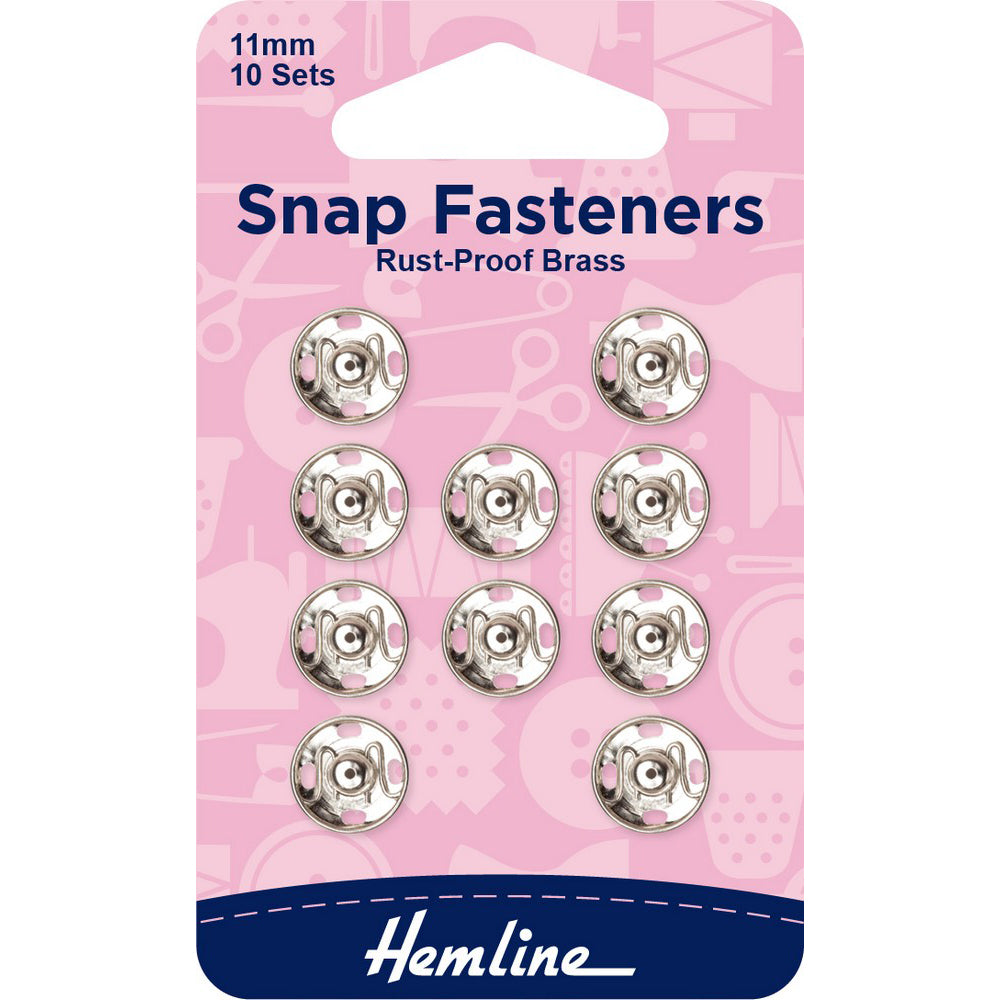 Snap fastener - nickel - 11mm/10sett (6606566162534)