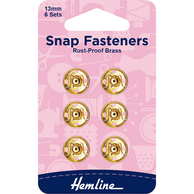 Snap fastener - gold - 13mm/6sett (6607381266534)