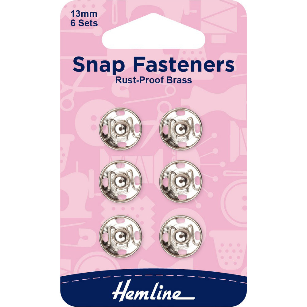 Snap fastener -nickle - 13mm/6sett (6607382315110)