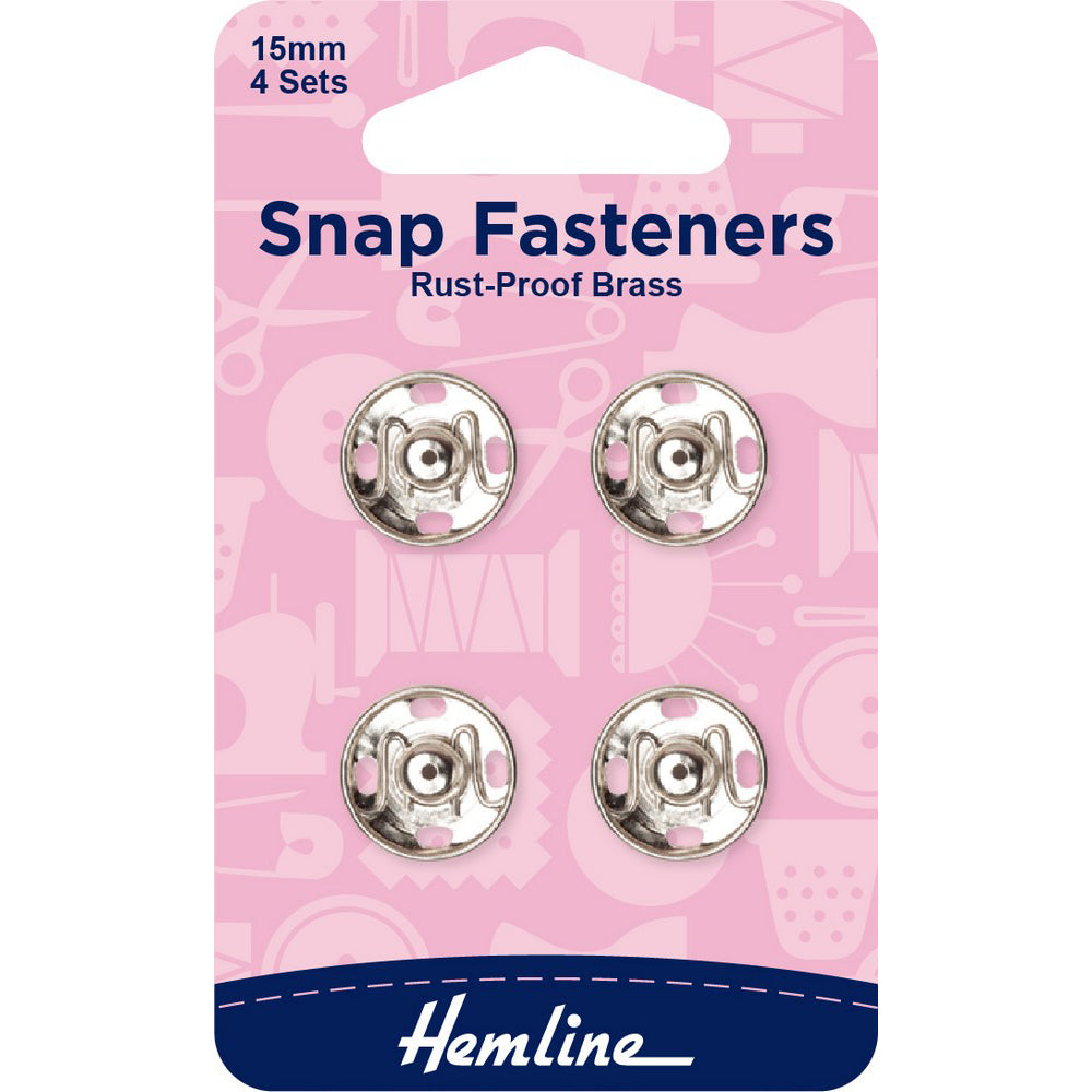 Snap fastener -nickle - 15mm/4sett (6607383429222)
