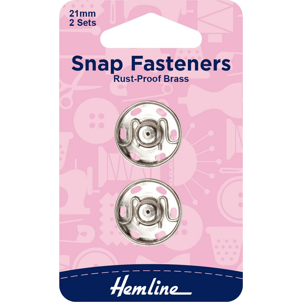 Snap fastener - nickel - 21mm/2sett (6607387820134)