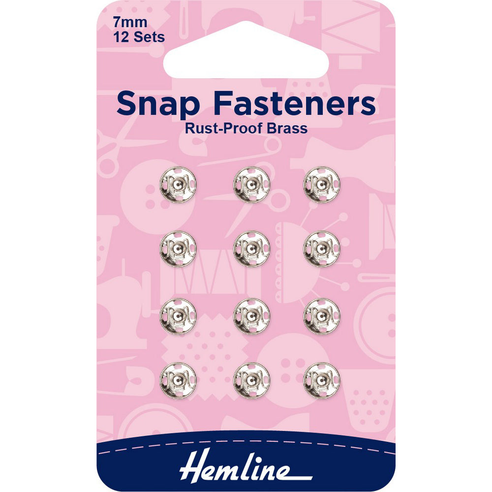 Snap fastener - nickel - 7mm/12sett (6607389032550)
