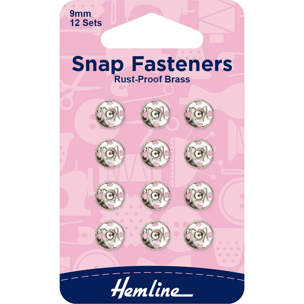 Snap fastener - nickel - 9mm/12sett (6607392014438)